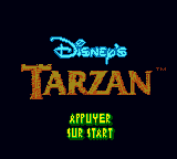 Tarzan title screen for GameBoy Color